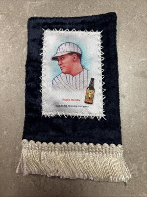 Picture, Helmar Brewing, French Silks Small Card # 20, Rogers HORNSBY (HOF), Portrait, New York Giants